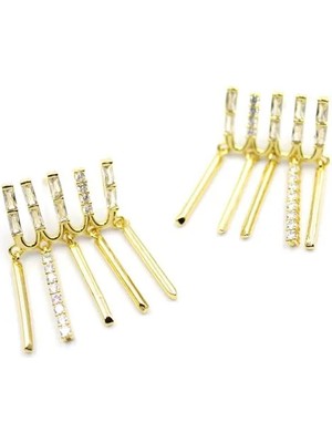 Aesco Taş Sallantılı Küpe - Altın