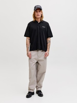 Jack & Jones Jjearchıve Graphıc Polo Ss Ln Erkek T-Shirt 12288877 Black