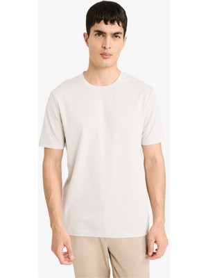 Defacto Erkek T-Shirt M6608AZ/GR368 Stone