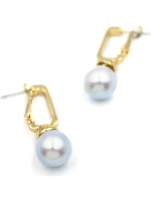 Aesco Incili Küpe - Mavi