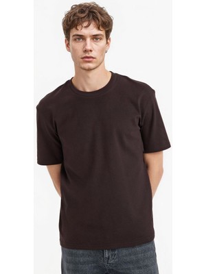 Defacto Erkek T-Shirt E7961AX/BN192 Brown
