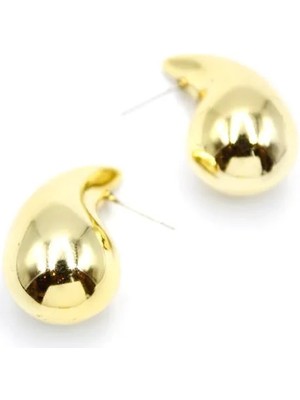 Aesco Orta Boy Damla Küpe - Altın