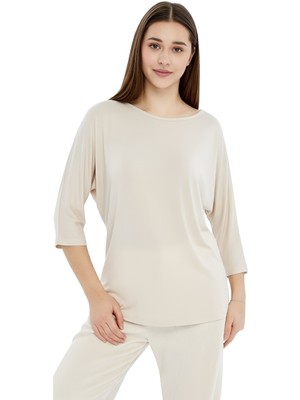 Trender Kadın T-Shirt 1416 Ekru