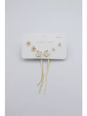 Aesco Çoklu Set Küpe - Altın