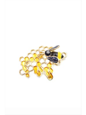 Aesco Arı Broş - Altın