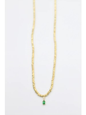 Aesco Dorika Taşlı Kolye - Altın