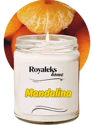 Aesco Doğal Özel Seri Kokulu Dekoratif Kavanoz Mum 210 cc - Mandalina Esansı - Ryl