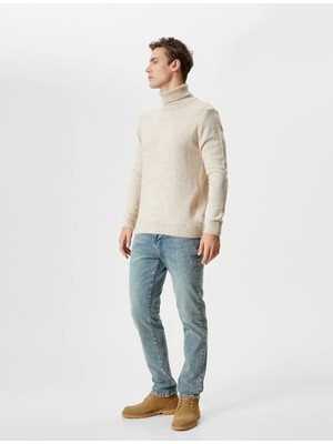 Koton Brad Erkek Jean Pantolon 6SAM40064ND Açık Indigo
