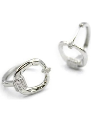 Aesco Taşlı Küpe - Gümüş