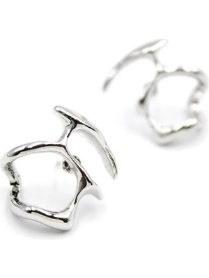 Aesco Metal Küpe - Gümüş