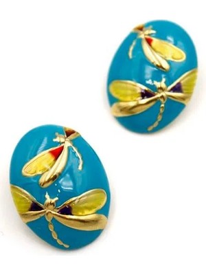 Aesco Yusufçuk Küpe - Mavi