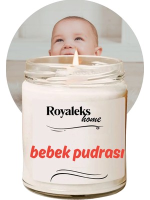 Aesco Doğal Özel Seri Kokulu Dekoratif Kavanoz Mum 210 cc - Bebek Pudrası - Ryl