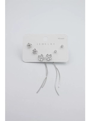 Aesco Çoklu Set Küpe - Gümüş