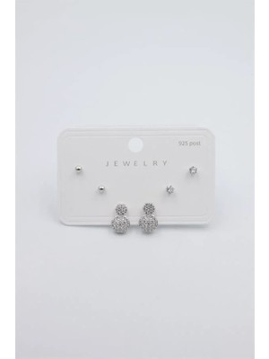 Aesco Çoklu Set Küpe - Gümüş