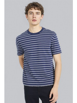 Defacto Erkek T-Shirt F9674AX/NV241 Navy