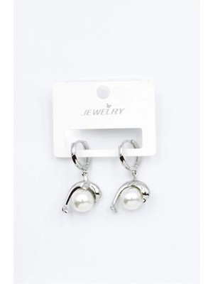 Aesco Incili Yunus Küpe - Gümüş