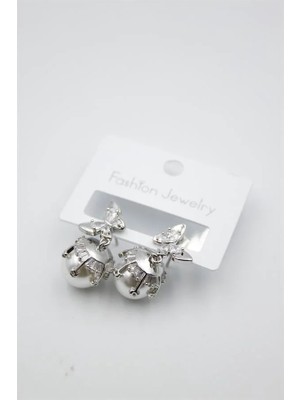 Aesco Inci Kelebek Küpe - Gümüş