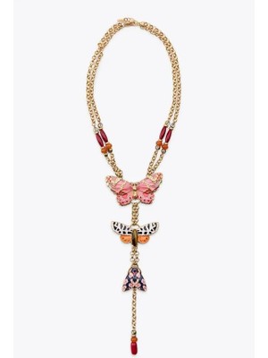 Aesco Kelebek Kolye - Altın