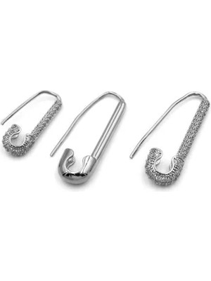 Aesco 3'lü Filkete Küpe - Gümüş