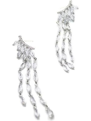 Aesco Zirkon Taşlı Küpe - Gümüş