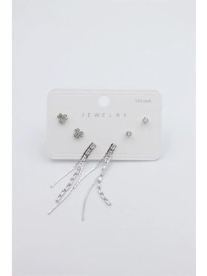 Aesco Çoklu Set Küpe - Gümüş