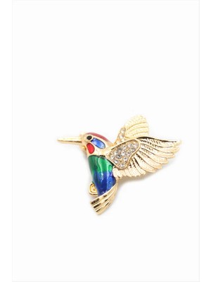 Aesco Arı Kuşu Broş - Yeşil