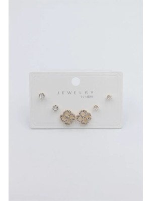 Aesco Çoklu Set Küpe - Altın