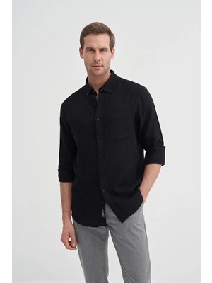 Cazador Erkek Uzun Kol Gömlek 20240 Siyah