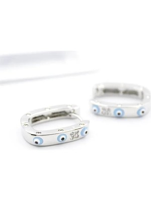 Aesco Mineli Halka Küpe - Gümüş