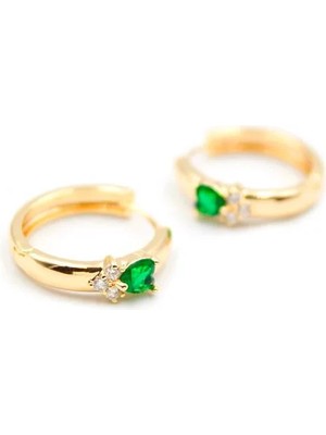 Aesco Kalp Halka Küpe - Yeşil