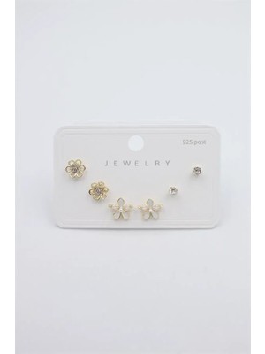 Aesco Çoklu Set Küpe - Altın