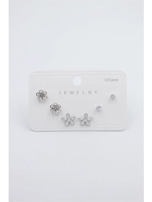 Aesco Çoklu Set Küpe - Gümüş