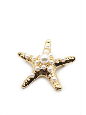 Aesco Deniz Yıldızı Broş - Altın