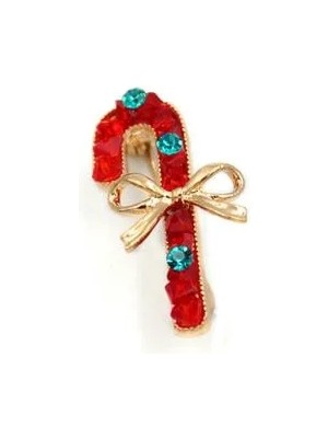 Aesco Fiyonklu Yılbaşı Şekeri Broş - Altın