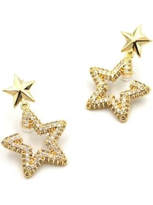 Aesco Yıldız Küpe - Altın