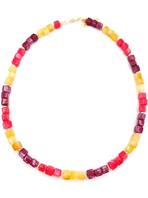 Aesco Akrilik Kolye - Fuşya