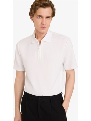 Defacto Erkek T-Shirt D7227AX/WT32 Off Whıte