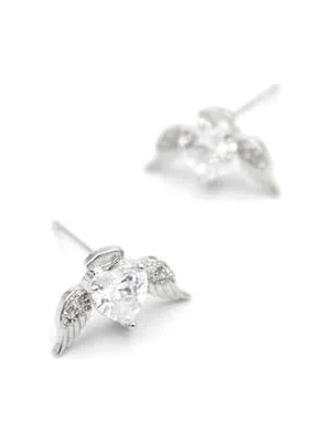 Aesco Gümüş Iğneli Kalp Küpe - Gümüş