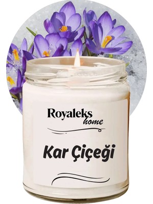 Aesco Doğal Özel Seri Kokulu Dekoratif Kavanoz Mum 210 cc - Kar Çiçeği - Ryl