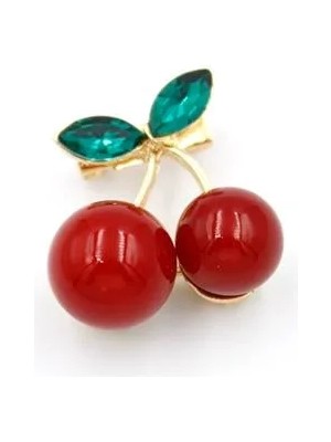 Aesco Kiraz Broş - Kırmızı