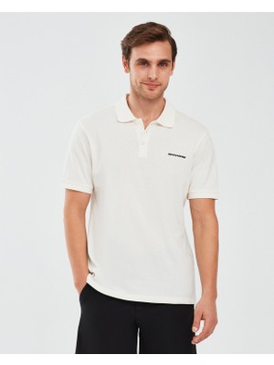 Skechers  M Short Sleeve Polo Erkek T-Shirt S211800-1208 Ecru
