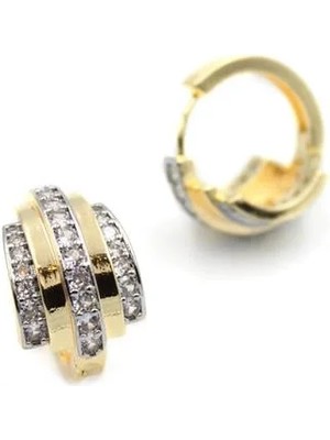 Aesco Taşlı Vip Küpe - Altın