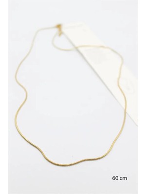 Aesco Yılan Zincir Kolye - 60CM - Altın