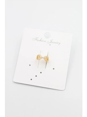 Aesco Taşlı Kıkırdak Küpe - Altın