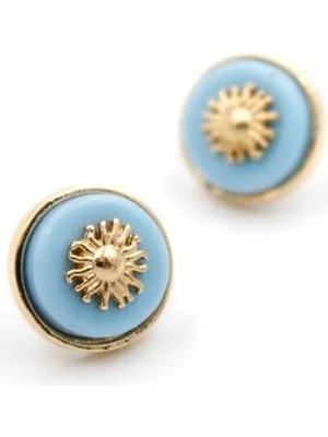 Aesco Güneş Küpe - Mavi