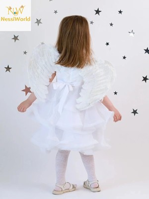 Aesco Mey Ithalat® Beyaz Renkli Bebek Boy Melek Kanadı 30X45 cm