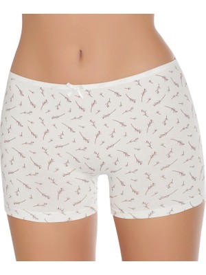 Gümüş 3098 6'lı Kadın Likralı Empirme Boxer