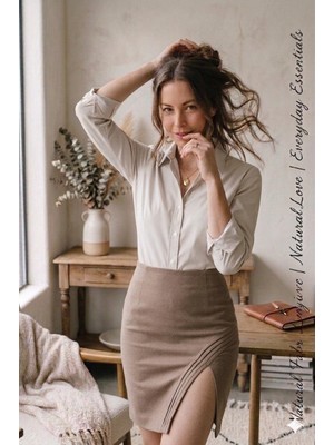 Jade Wear Slim Fit Dar Kesim Kadın  Gömlek