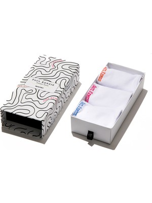 Paul Kenzie 3'lü Sneaker Çorap - Whitey