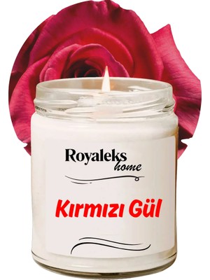 Aesco Doğal Özel Seri Kokulu Dekoratif Kavanoz Mum 210 cc - Kırmızı Gül Esansı - Ryl